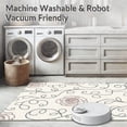 thumbnail image 5 of ODIKA 2'x3' Machine Washable Non-Slip Area Rug, Exquisite Interwoven Blossom Abstract Masterwork High Traffic Rug with Pad, Ivory, 658443, 5 of 8