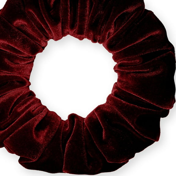 Velvet Scrunchies Jumbo Size Plush Big Ponytail Holders Thick Braided Locked Hair Big Made in the USA Wine