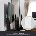 thumbnail image 3 of TOPGREENER Bristled Brush Wall Plate with Mounting Brackets, Pass-Through Wall Plate for Low Voltage Cables, Mid-Size 1-Gang 4.88" x 3.11", Polycarbonate Thermoplastic, TG8891MB-2PCS, White, 2 pack, 3 of 5