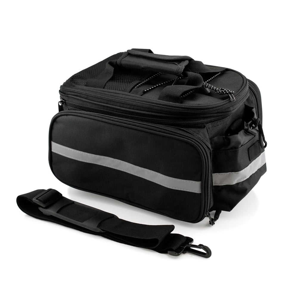 Cycling Bike Bicycle Rear Tail Seat trunk Bag Pannier Pouch Rack Shoulder Travel Black by