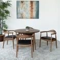 thumbnail image 3 of 5-Piece Ellen Mid-Century Dining Set Solid Wood Walnut Table and Black Chairs, 3 of 3