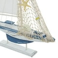 thumbnail image 6 of DecMode White Wood Sail Boat Handmade Decorative Sculpture, 2 Set of 20"H, 13"W, 6 of 17