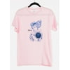 Womens Short Sleeve Graphic T-Shirt Zodiac Sign Aries Light Pink Graphic Tee 41218I