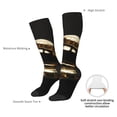 thumbnail image 4 of Honeii Golden Lips Modern Sculpture Print Long Socks,Novelty Design Socks Gift for Men and Women,Crew Socks,Calf Socks, 4 of 6