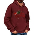 thumbnail image 2 of EchfiProm Hoodies for Men with Pockets Graphic Gifts Red Hooded Merry Christmas Xmas Mens Sweatshirt S, 2 of 4