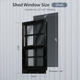 thumbnail image 4 of 2 Pcs Black Shed Windows - Pro Series Thermal Break Frame Tempered Glass - Sliding Windows Windows for Tiny House, Workshop, Greenhouse, Garage, 4 of 6