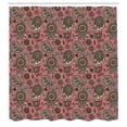 thumbnail image 2 of Ambesonne Paisley Shower Curtain, Vintage Leaf Flower Motif, 69"Wx75"L, Coral Khaki, 2 of 4