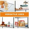 thumbnail image 2 of 5-Shelf Shelving Units and Storage on 3'' Wheels with 5-Shelf Liners, NSF Certified, Adjustable Heavy Duty Carbon Steel Wire Shelving Unit (30W x 14D x 63.7H) Pole Diameter 1 Inch, 2 of 13