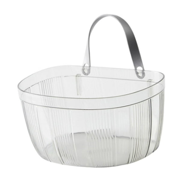 Cesta de frutas, cesta organizadora de almacenamiento para el hogar, cesta colgante para almacenamiento Gris