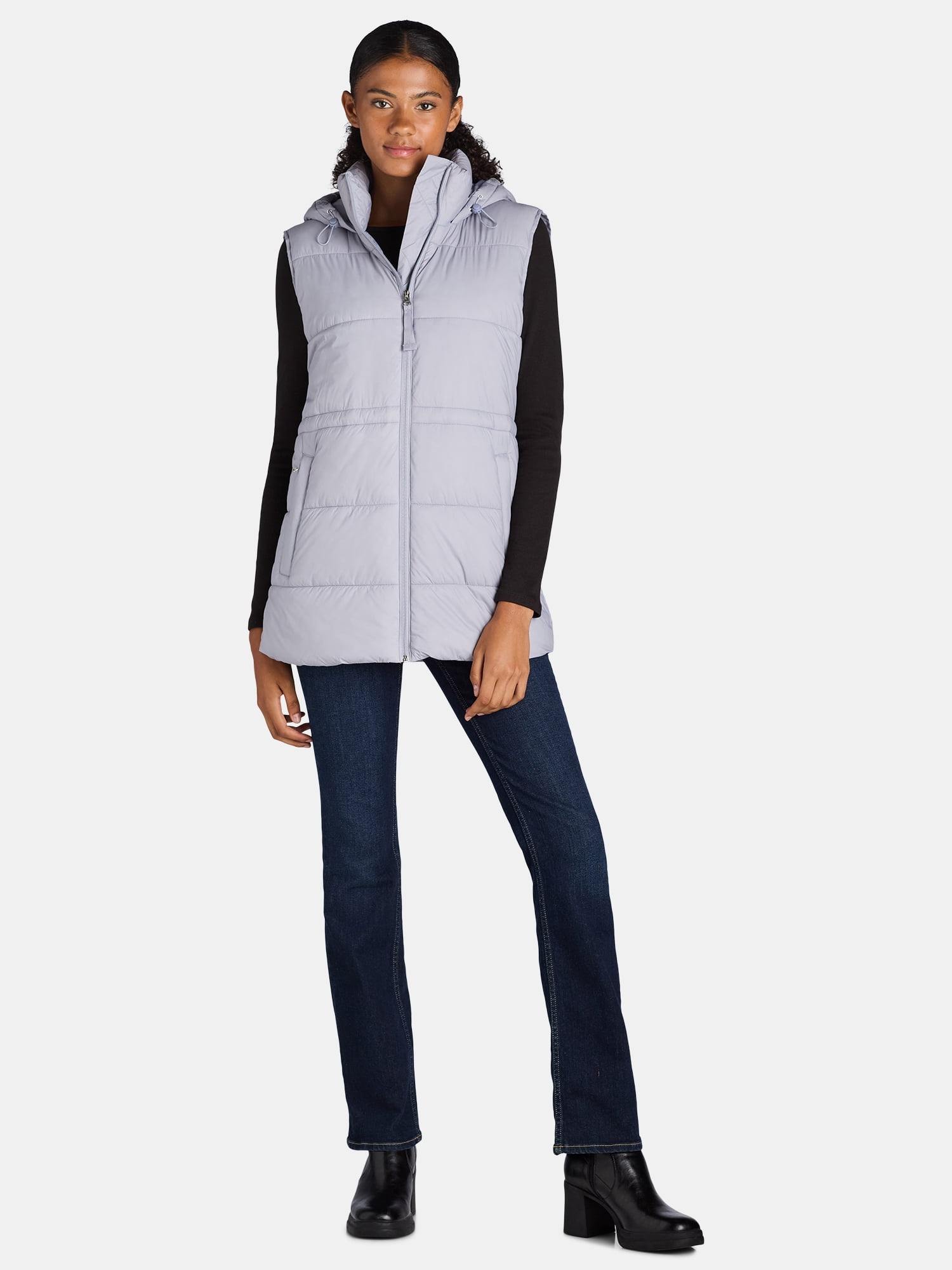 Ozark Trail Women's Cinched Waist Puffer Vest, Size XS-XL & Plus
