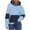 Sky Blue, variant on Color Block Hooded Sweatshirts for Women Oversize Fit Autumn Sweatshirt Pull-up Hoodie Streetwear with Pockets Gym Workout Athleisure Casual Essentials Plus Size
