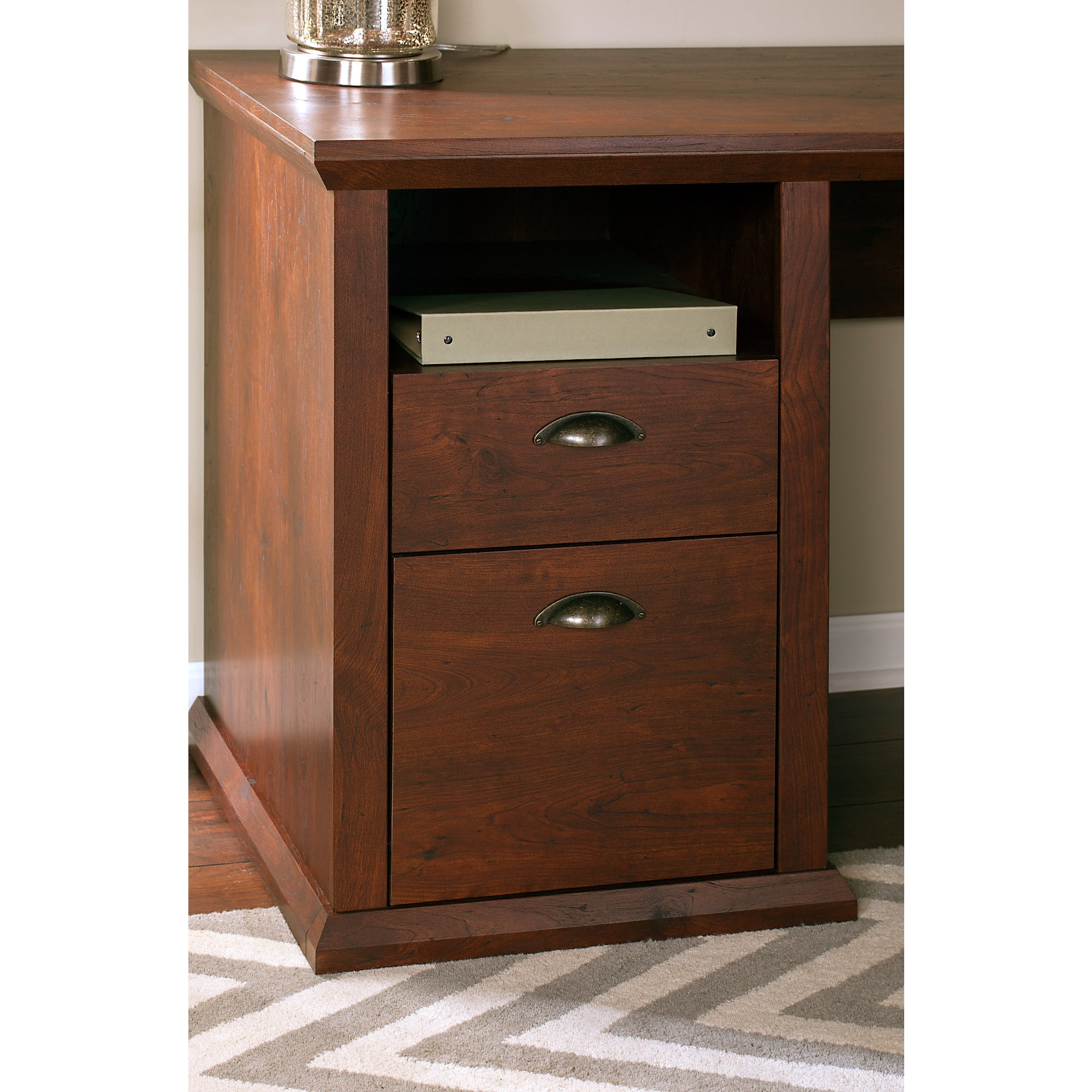 bush furniture yorktown home office desk in antique cherry