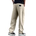 thumbnail image 3 of Uwinwear Men's Track Sweatpants, Open Bottom Elastic Waist Casual Workout Pants Elastic Drawstring Long Pants Casual Loose Fit Trousers,Khaki,XL, 3 of 4