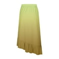 thumbnail image 6 of High Waist Skirts for Women Below Knee Casual Flowy Summer Midi Skirts Palazzo A-Line Long Skirt Yellow XL, 6 of 7