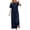 Navy, variant on IWRICH Linen Sets for Women 2 Piece Boat Neck Short Sleeve Shirts Summer Wide Leg Casual Vacation Trousers Sets Yellow XL