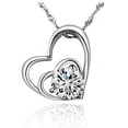 thumbnail image 5 of Weloille Heart-to-heart Zircon Necklace Classic Heart-shaped Pendant Necklace with Eight Hearts and Eight Arrows, 5 of 5