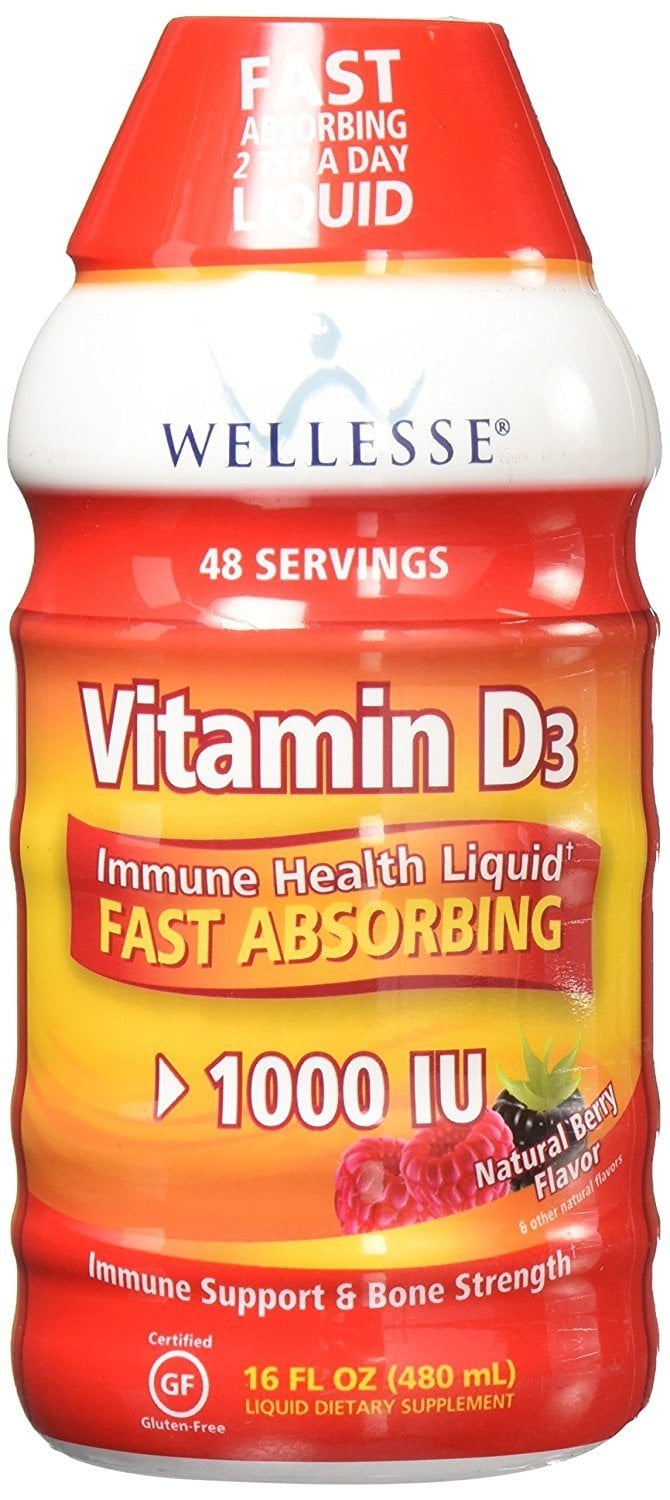 Wellesse Vitamin D3 Liquid 16 oz. 1000 IU