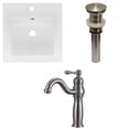 thumbnail image 1 of American Imaginations 16.5-in. W 1 Hole Ceramic Top Set In White Color - Drain Incl. AI-32966, 1 of 9