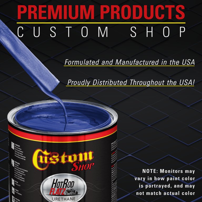 Restoration Shop - Cobalt Blue Firemist Acrylic Urethane Auto Paint -  Complete Gallon Paint Kit - Professional Single Stage High Gloss  Automotive