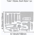 thumbnail image 6 of 1 pc Repair Tool Theme Cutting Dies Tool Kit Drill Carbon Steel Die Cuts Fence Wrench Screwdriver Embossing Stencil Template for Card Making Scrapbooking Photo Album Decoration, 6 of 8