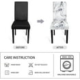 thumbnail image 5 of Chair Covers for Dining Room Set of 4, Spandex Stretch Dining Room Chair Cover, Removable Washable Kitchen Parsons Chair Covers Seat Slipcovers, Grey Marble, 5 of 6