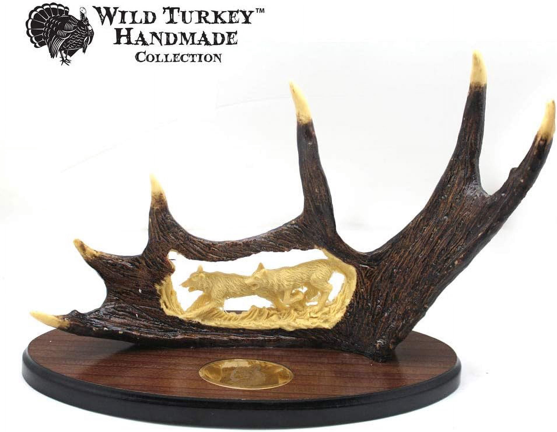 Wild Turkey Handmade Antler Display Knife (Wolf)