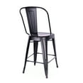 thumbnail image 4 of Dreux Matte Black Steel Counter Chair 24 Inch (Set of 4), 4 of 5