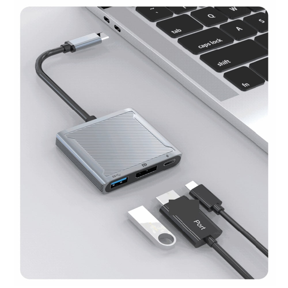 USB C to Displayport 1.4 Dock 8K 3-in-1 Type C to Displayport 1.4 Cable with PD Charging USB