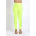 thumbnail image 3 of Ofenti Shiny Leggings for Women High-Waist Neon Tights N Yellow L, 3 of 8