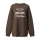thumbnail image 2 of Gibobby Sudadera navideña mujer Sudadera con estampado navideño para mujer, holgada, cuello redondo, manga larga, informal, básica, sin capucha(Marrón,G), 2 of 3