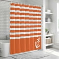 thumbnail image 6 of Orange Anchor Shower Curtain, Waterproof Shower Curtains for Bathroom, Modern Nautical White Geometric Stripes Washable Fabric Bathtub Curtain Set Bath Decor with 12 Hooks Extra Long 72"x96", 6 of 8