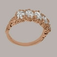 thumbnail image 4 of LBG British Made 10k Rose Gold Cubic Zirconia Womens Eternity Ring - 33 size options - Size 10, 4 of 8