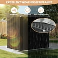 thumbnail image 3 of Seizeen Shed & Outdoor Storage, 6x4FT Metal Storage Shed for Tools, All-Weather Galvanized Garden Shed with Sloped Top, Backyard Patio Lawn Walk-In Shed, Black, 3 of 8
