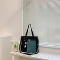 thumbnail image 3 of Sac Décontracté pour Femmes Sac en Toile Mignon Sac Quotidien pour Filles (Blanc), 3 of 9