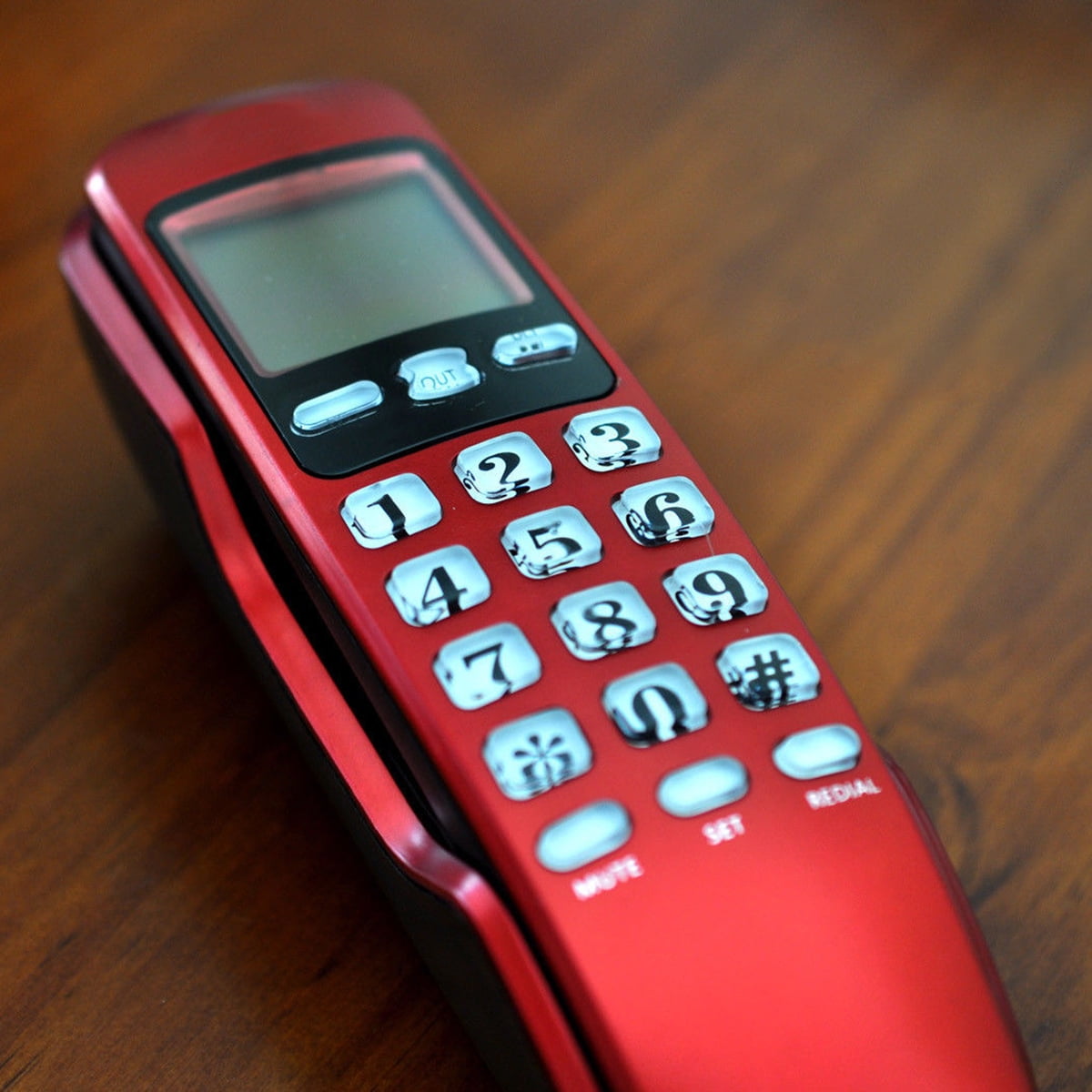 Black Red White Wall Mount Corded Phone Telephone Home Office Desktop