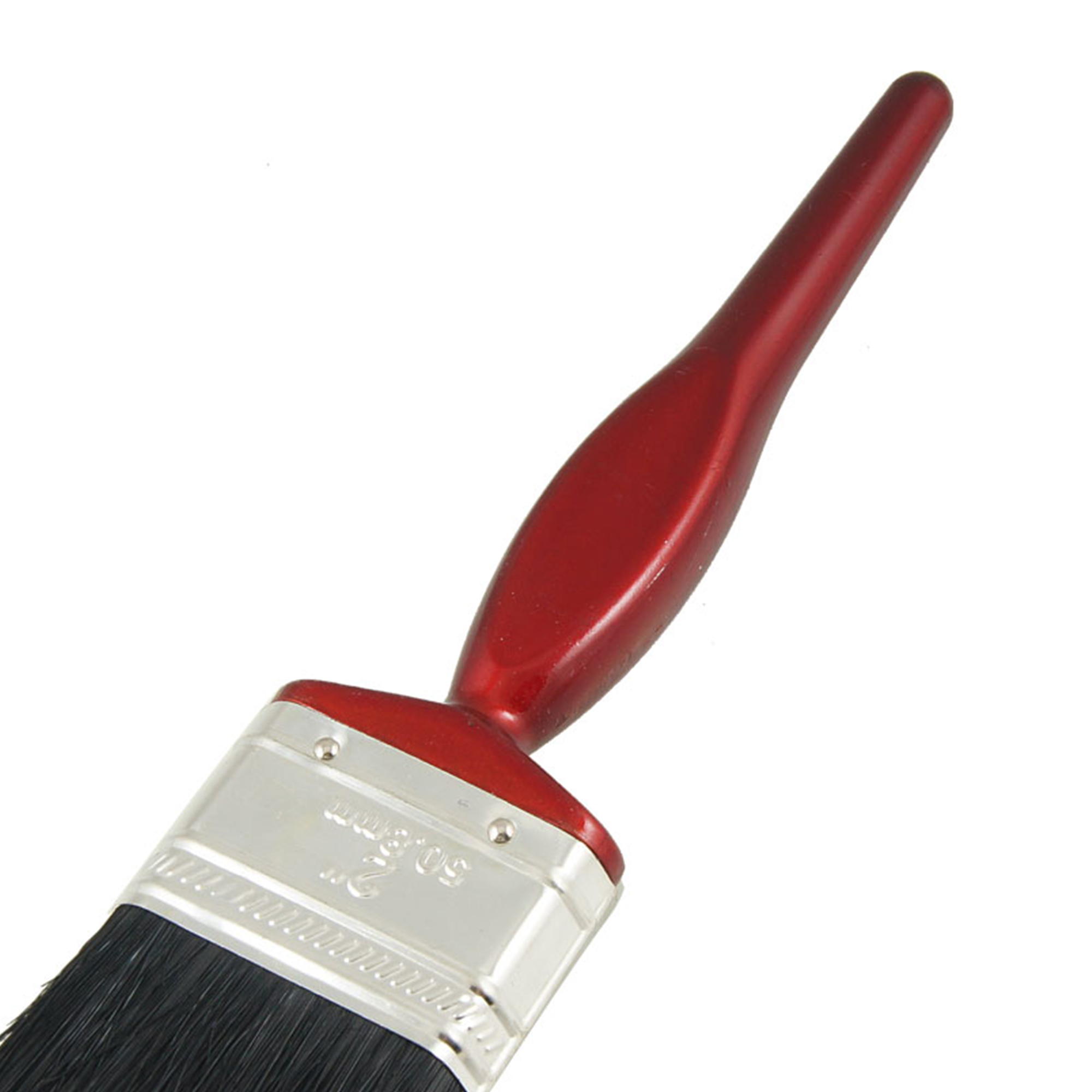 Unique Bargains Painter Bristle Handle Paint Brush Painting Tool Black Dark Red 2in Wide