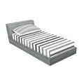 thumbnail image 2 of Ambesonne Striped Fitted Sheet & Pillow Sham Set, Grey and White Grunge, Twinxl, White Grey, 2 of 2
