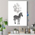 thumbnail image 4 of Qisvanset Pink Balloon Zebra Canvas Print 12x16 Inch Entryway Art, 4 of 8