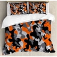 thumbnail image 3 of Ambesonne Camo Vibrant Artistic Camouflage Lattice Like Military Service Combat Theme Modern Duvet Cover Set, 3 of 3