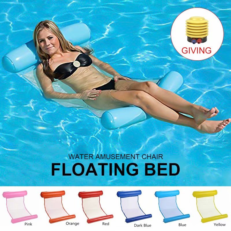 Air Mattress Foldable Swimming Pool Beach Inflatable Float Cushion Bed