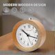 thumbnail image 2 of Classic Wooden Alarm Clock with Snooze, Silent Analog Display, Battery-Operated Night Light Desk Clock, Radiation-Free Design, 2 of 5