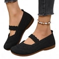 thumbnail image 2 of Dweltoz Women's Mary Jane Flats Slip on Flats Comfy Soft Office Low Heel Sandals,Black 38, 2 of 6