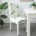 thumbnail image 4 of COM1950s Stretch Dining Room Chair Slipcovers, Printed 1-Piece Elastic Seat Covers for Kitchen Chairs, Nylon Spandex Fabric, Machine Washable Fit for Most Chairs, 4 of 7