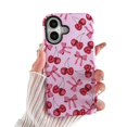 thumbnail image 1 of Branple Funda Compatible Con Iphone 16 Plus, Diseño De Lazo De Cerezo Rosa Con Tpu Suave Y Delgado A Prueba De Golpes Y Cubierta Protectora De Pc Dura Para Mujer Diseñada Para Iphone 16 Plus, Funda Es, 1 of 5