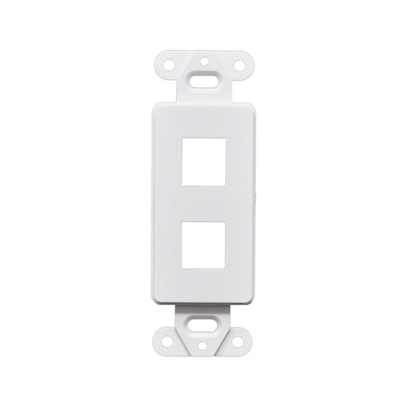 5pcs Decorator Style Keystone Jack 2 Port Modular Wall Insert Cover Plate White
