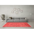 thumbnail image 3 of Ahgly Company Indoor Round Oriental Red Industrial Area Rugs, 7' Round, 3 of 4