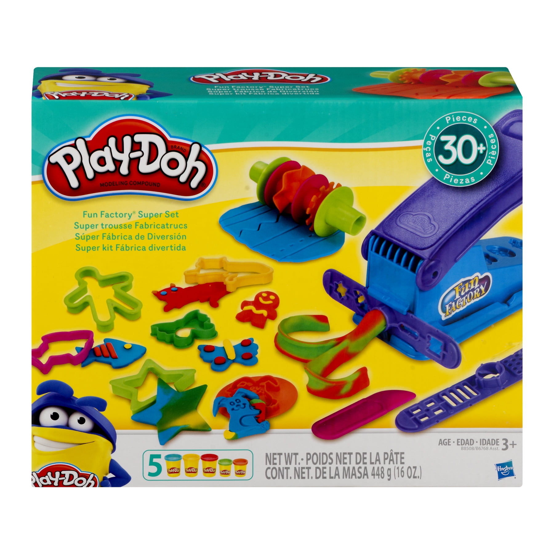 Play-Doh Fun Factory Deluxe Set  über 30-teile mit Knetpresse und Schablonen 