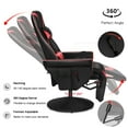 thumbnail image 3 of G-ROCKER Queen Throne Video Gaming Chair Ergonomic Recliner Racing Chair, High Back Swivel Chair with Footrest and Adjustable Backrest, Lumbar Support, Headrest and Cupholders, Black Red, 3 of 6