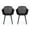 Black, variant on Christopher Knight Home Lotus Outdoor Modern Dining Chairs (Set of 2) by Black 24.00" W x 20.50" L x 32.20" H
