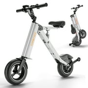 Tomofree 2 Wheel Electric Scooter for Adults, Lightweight Foldable Electric Mobility with Seat, Top Speed 15MPH, 36V 7.5AH Lithium Battery, 3-4.5H Fast Charging, 20-30 km Range, for Commuting